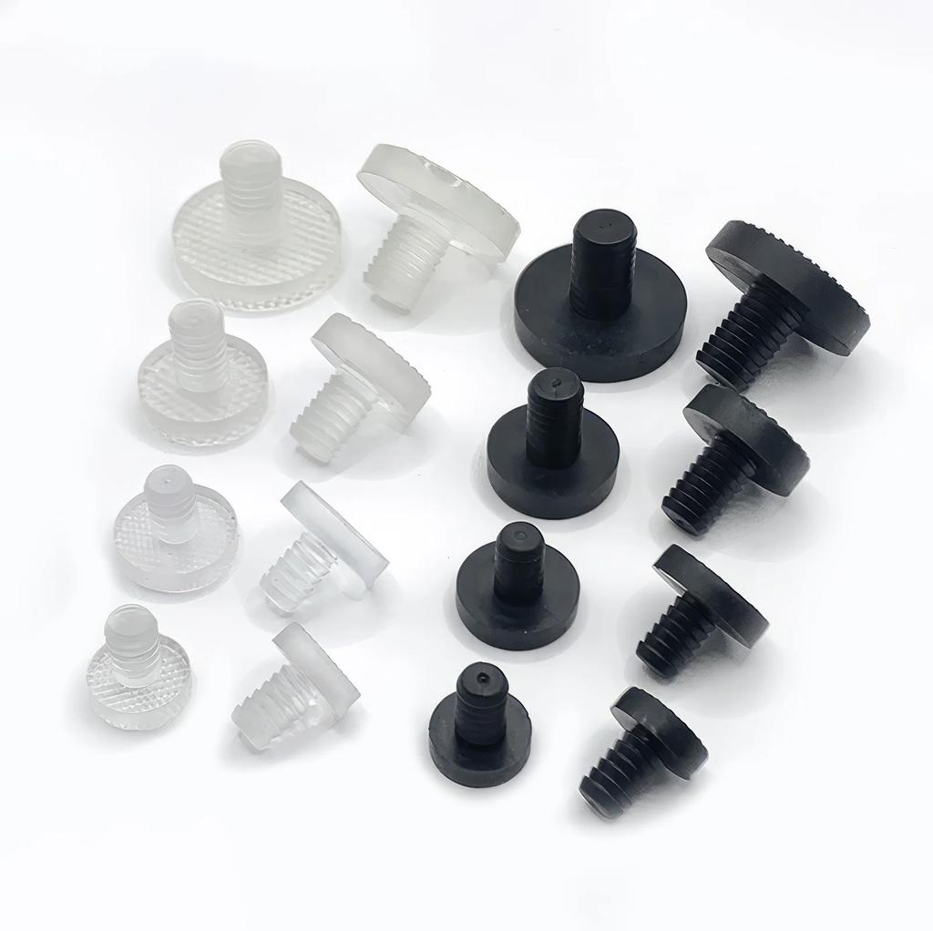 10 or 5Pcs Glass Top Table Furniture Embedded Bumper Rubber Grippers Furniture Hole Plug Cover Push in Foot Pad Floor Protector