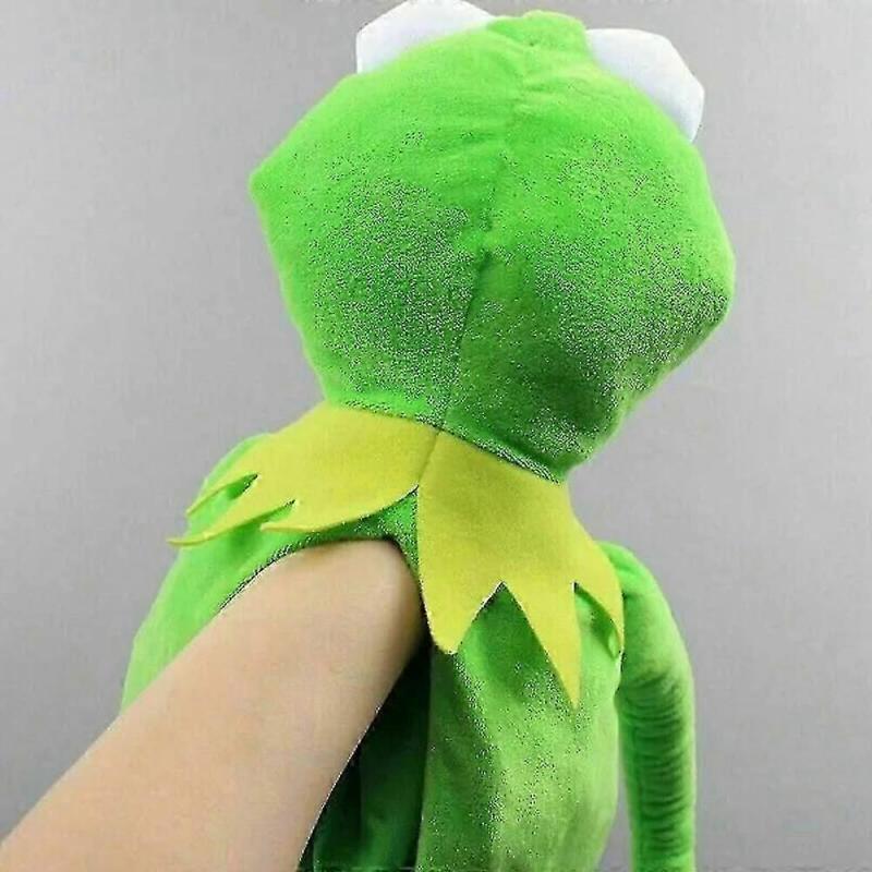 Kermit der Frosch Handpuppe 60cm Ganzkörper Plüschtier, Beweglicher Mund Puppentheater Requisite, Grüne Froschpuppe