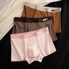 Men's Spring and Summer New Solid Color Seamless Mid Waisted Briefs