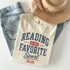 Reading Is My Favorite Sport Comfort Colors® Shirt Booklover Reader T-shirt Funny Bookish Merch Vintage Retro Book Tshirt Gift for Booknerd
