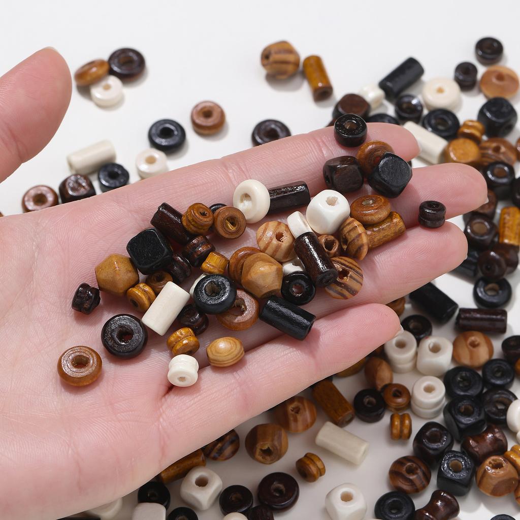 Handmade DIY Beaded Retro Wooden Beads Loose Beads Jewelry Accessories