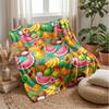 Fruit Paradise Pattern 1 Theme Blanket Lightweight Warm Flannel Blanket Decorative Throw Blanket for Home Decoration