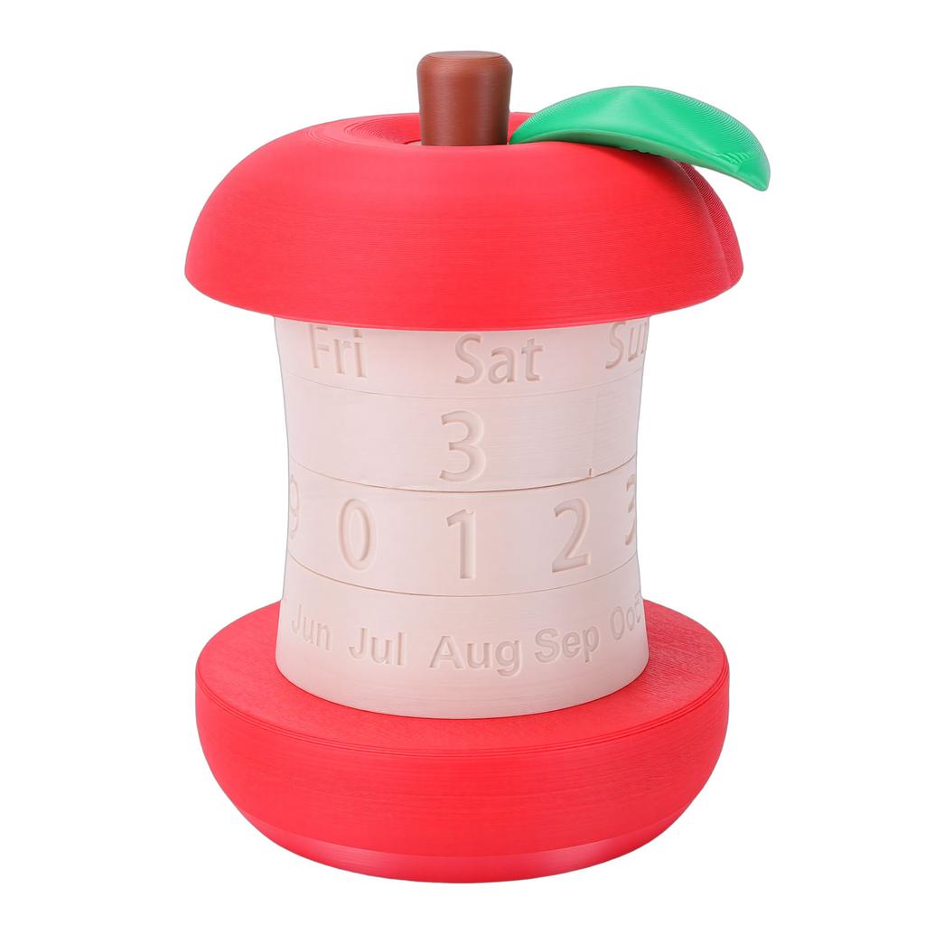 Roterende Evighedskalender Sød Æblekerneform Roterende Evighedskalender Skrivebordsornament