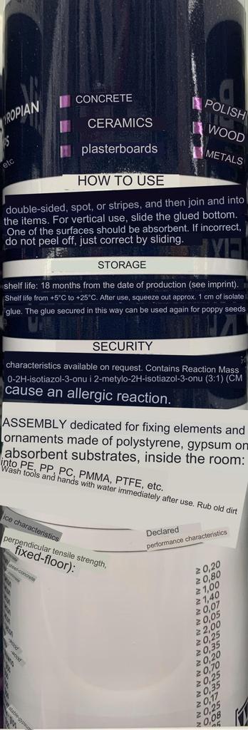 Adhesive for plaster stucco and polystyrene 300 ml