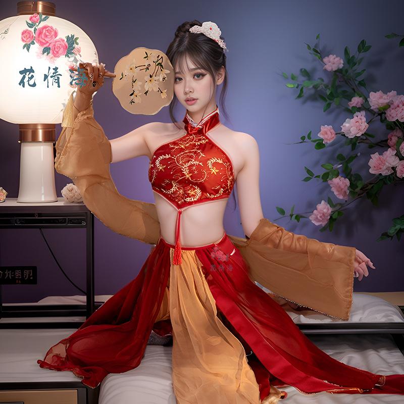 Fun underwear sexy hanfu ancient style pure desire belly pocket temptation passion court style classical