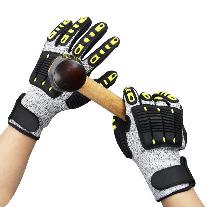 Professional Cut & Shock-Resistant Oil Drilling Safety Gloves