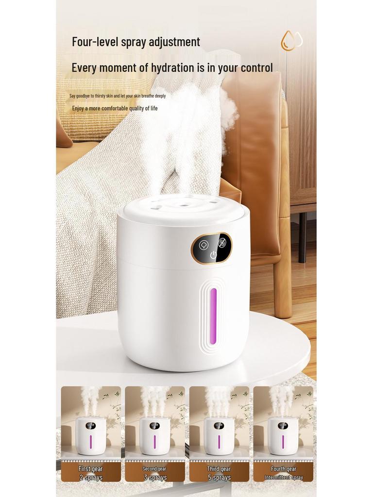 Ultraviolet Antibacterial Rechargeable Humidifier: Silent, Large-Mist, Ideal for Bedrooms & Safe for Pregnant Women & Babies.