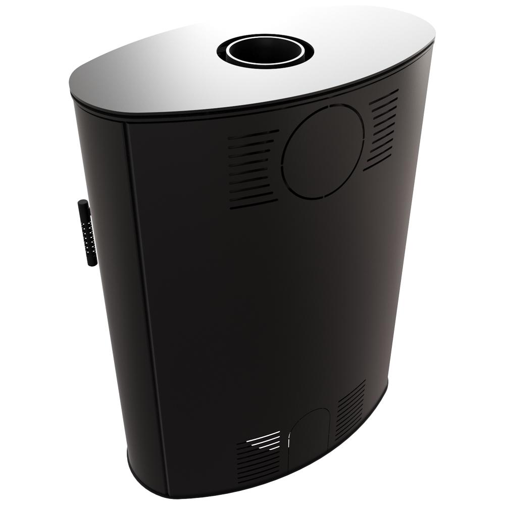 KRATKI AB/S/2/ROLLO Ø 150 10 kW Steel Stove, Dark Lining Set