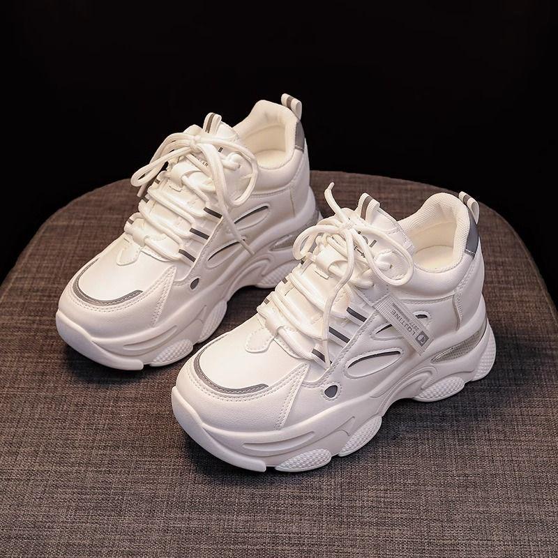 

Women s Height-Increasing Dad Shoes: Thick-Soled Autumn and Winter Casual Sneakers for a Slim Foot Look 35