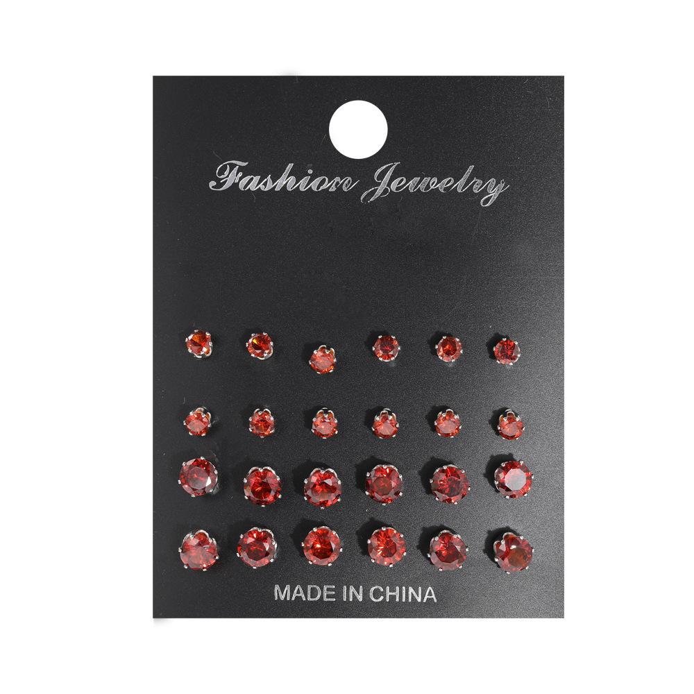 12 Pcs Zircon Earrings Set Briliant Shiny Stud Earrings for Women Simple Pearl Irregular Trendy Jewerly Accessories 2026 New