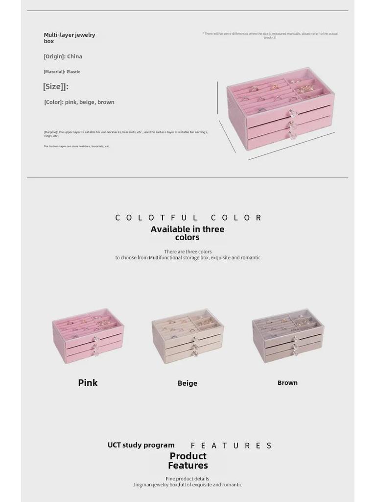 Clear Acrylic Velvet Jewelry Display and Storage Box