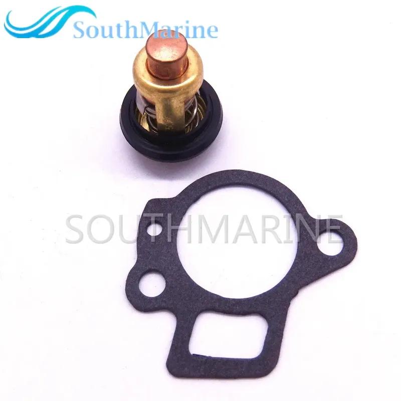 Boat Engine 6H3-12411-00 6H3-12411-10 Thermostat and 62Y-12414-00 6H3-12414-A1 Gasket for Yamaha 2-Stroke 50G 60F 70B 50 60 70HP