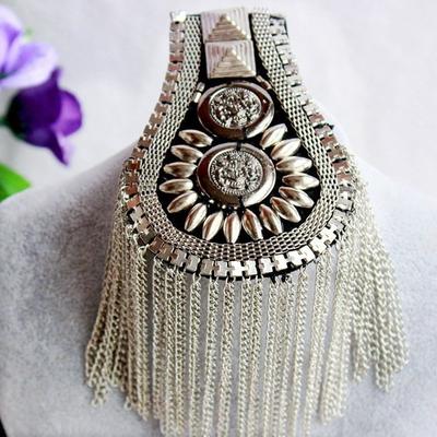 Unisex Spike Tassel Shoulder Board Epaulets Shoulder Mark Shoulder Flash Brooch