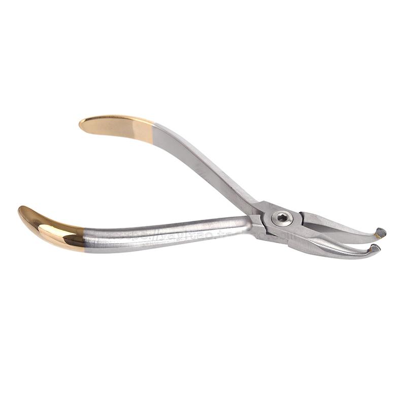 Tandheelkundige gebogen How's tang gebogen kop roestvrijstalen tandarts tang forcep orthodontische gereedschappen