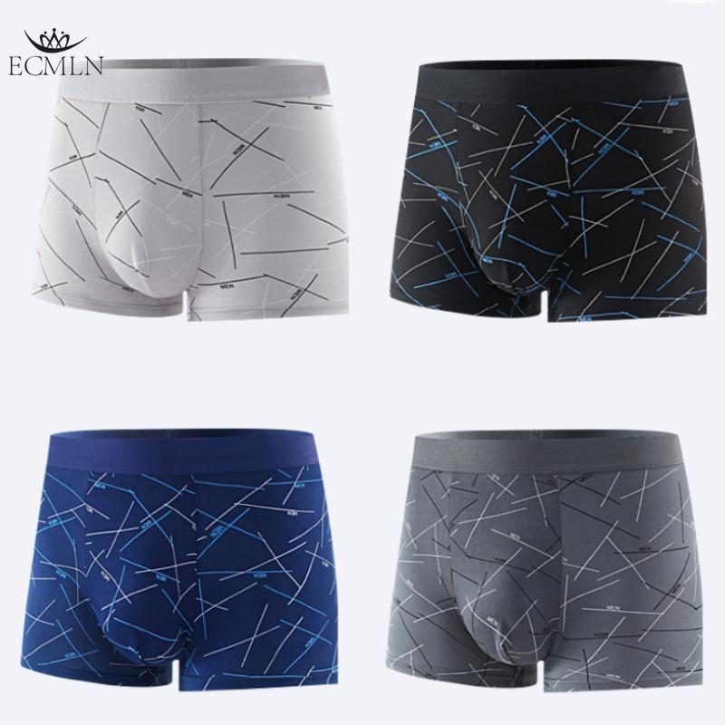 Bokserki Męskie Męskie Krótkie Miękkie Wygodne Oddychające Modne Antybakteryjne Kalesony Fitness Bieganie Męskie Szorty