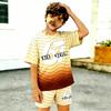Kids Clothing Top Gradient Zebra Color 67 Printed Kids T-shirt and Shorts 2 Piece Set Summer Casual Outfit for Boy's and Girl's