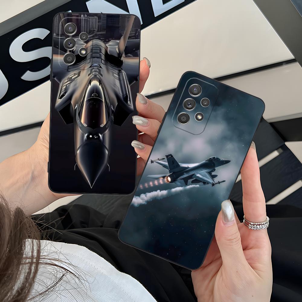 AirForce Plane Mobile Phone Case for Samsung Galaxy M55 54 42 35 34 33 32 23 22 15 14 13 12 F55 5G Colour Protective Cover