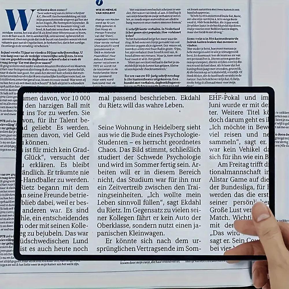

1 high-definition transparent PVC amplifier - ultra-thin full page reader, enhancing visibility, ideal choice for reading чорний
