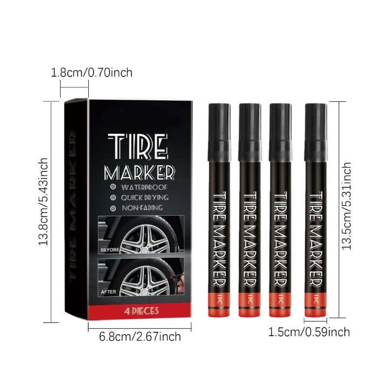 Abrasion Resistant Tire Paint Labeling Markers Tool Fade Proof Long Lasting High Coverage Markers For Bike Maintenance