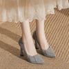 -15 Sexy Suede Waterproof Table Is Not Tired of Feet Single Shoes for Women and Women's Autumn New Pointed Stiletto High Heels