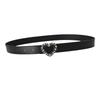 Elegant Vintage Heart Buckle Ladies Faux Leather Belt Perfect For Casual Outfits