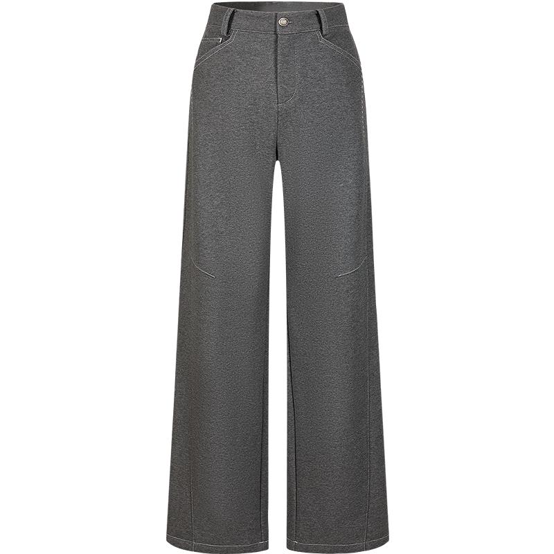 Jiuzi Annakou Women's Fleece-Lined Curved-Leg Pants