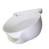 Strainer Bowl 2 Layer Fruit Colander Basket Plastic with Phone Bracket for Kitchen Food White