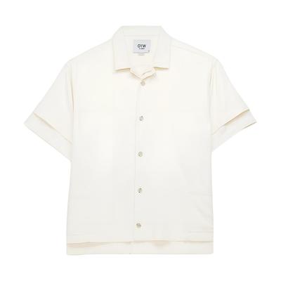 OTW SS24 Solid Color Loose Fit Double Layer Polo Shirt Unisex Shirts Off-White VN000GBV3KS
