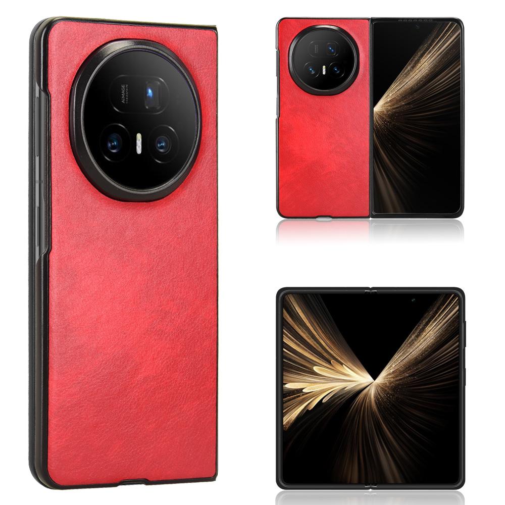 

For Honor Magic V5 5G Case Litchi Texture PU Leather+PC Phone Cover Red