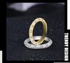 S925 Sterling Silver UFO Ring - Women's Japanese & Korean Fashion with Hot Style Personality and Diamond Accent