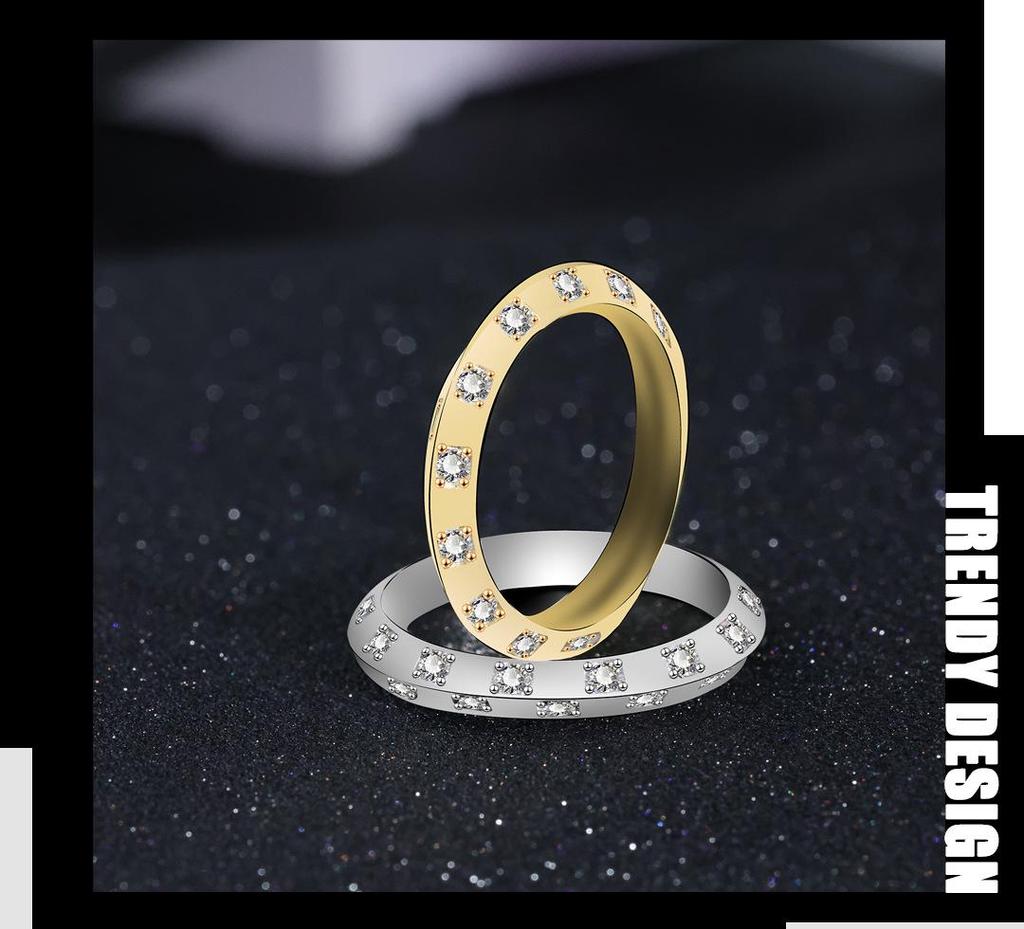 S925 Sterling Silver UFO Ring - Women's Japanese & Korean Fashion with Hot Style Personality and Diamond Accent