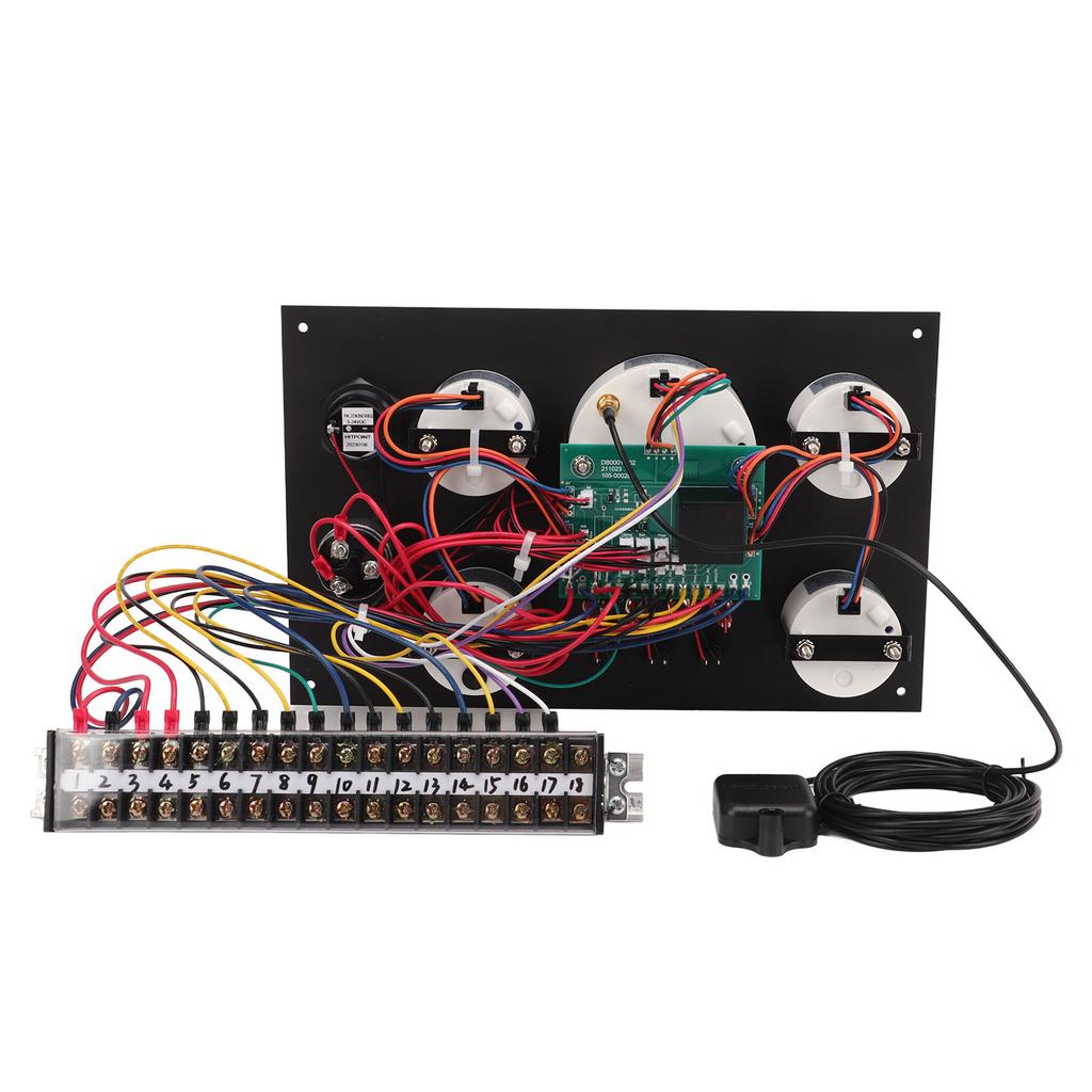Boat Instrument Panel 120km Speed Water Oil Level Pressure Water Temperature Time Clock Display Voltage Alarm for RV
