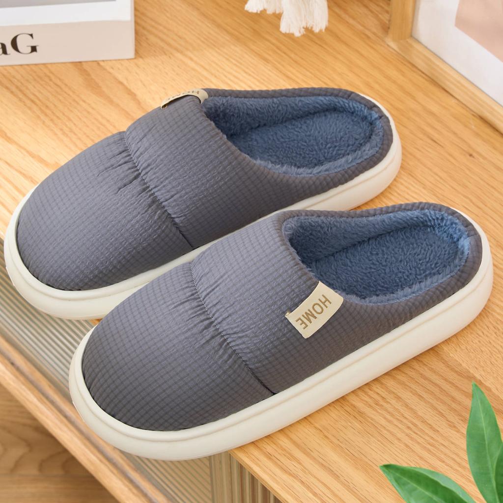 Cotton Slippers Autumn and Winter 2025 New Indoor Home Plush Slippers Couple Platform Warm Shoes