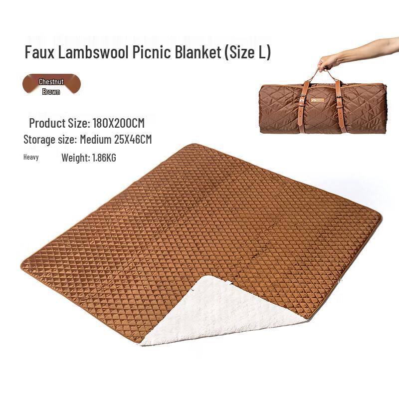 

MOBIGARDEN Outdoor Lamb Wool Picnic Mat
