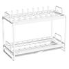 Pull Out Cupboard Multifunctional Iron Wire Dish Drainer Rack Organizer for Kitchen