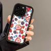Colorful Strawberry iPhone Case: Compatible with iPhone 12-16 models, precise cutouts, and anti-fall protection.