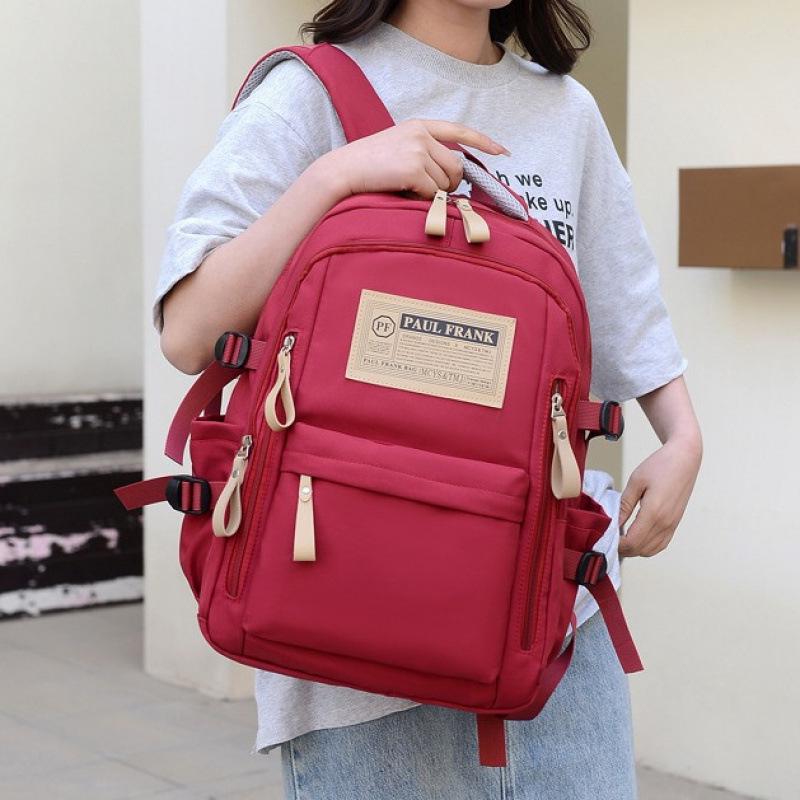 Trend Nylon Backpack for High School Students - Large Capacity Unisex Campus Bag, One Piece Design