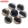 NAIERDI 7 Colors Stainless Steel Rubber Door Stopper Non Punching Sticker Door Holders Catch Floor Mounted Nail-free Door Stops