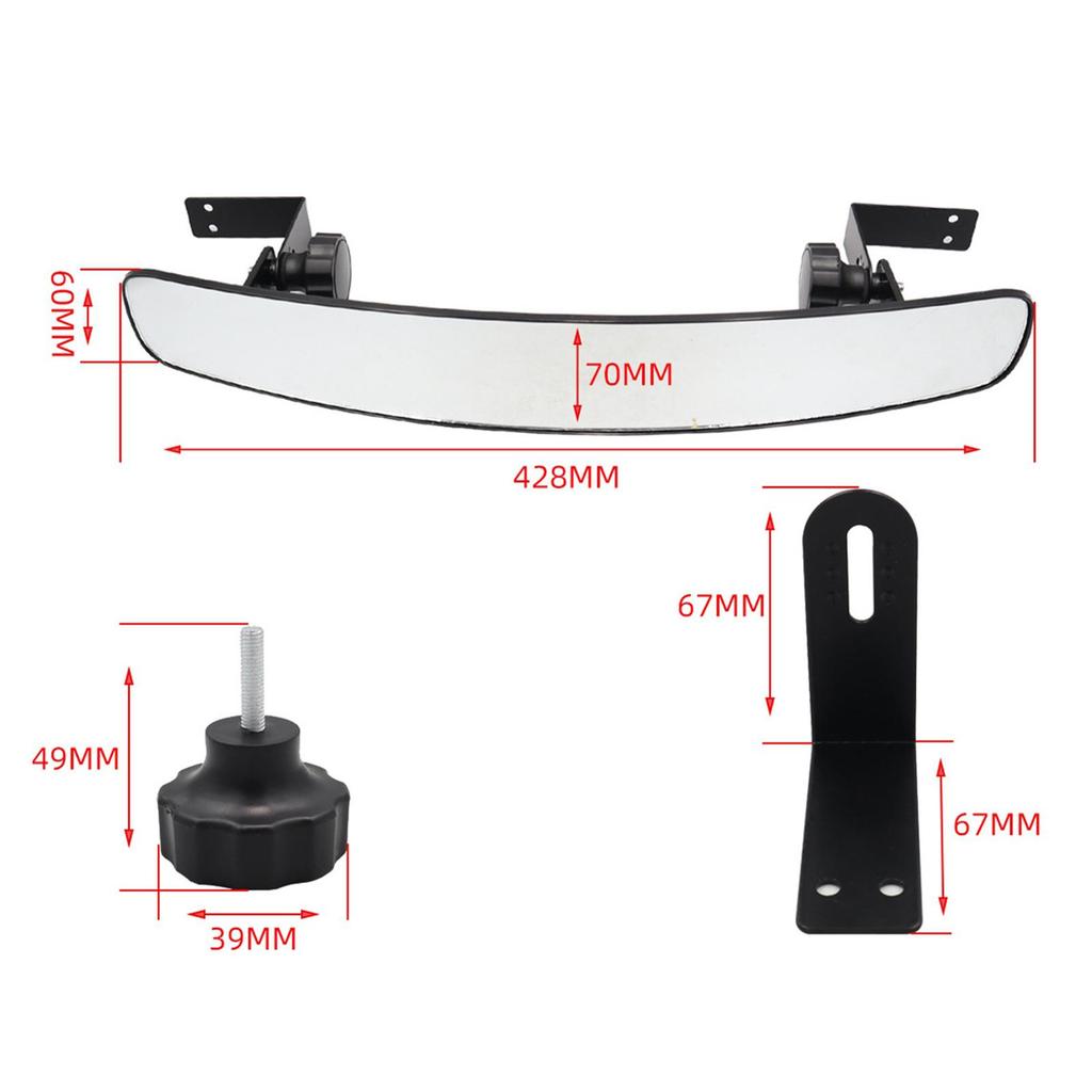 Golf Cart Rear View Mirror Spare Parts Durable Repair Parts Interior Trims Replacement Accessory Central Mirror for Yamaha