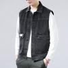 Vintage Washed Denim Vest Men's Spring and Autumn Korean Fashionable Blue Loose Sleeveless Jacket Youth Casual Multi-Pocket Vest