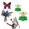 Interactive Cat Teaser Wand Toy - Automatic Rotating Electric Flying Butterfly Hummingbird, Indoor Kitten Exercise Play Toys