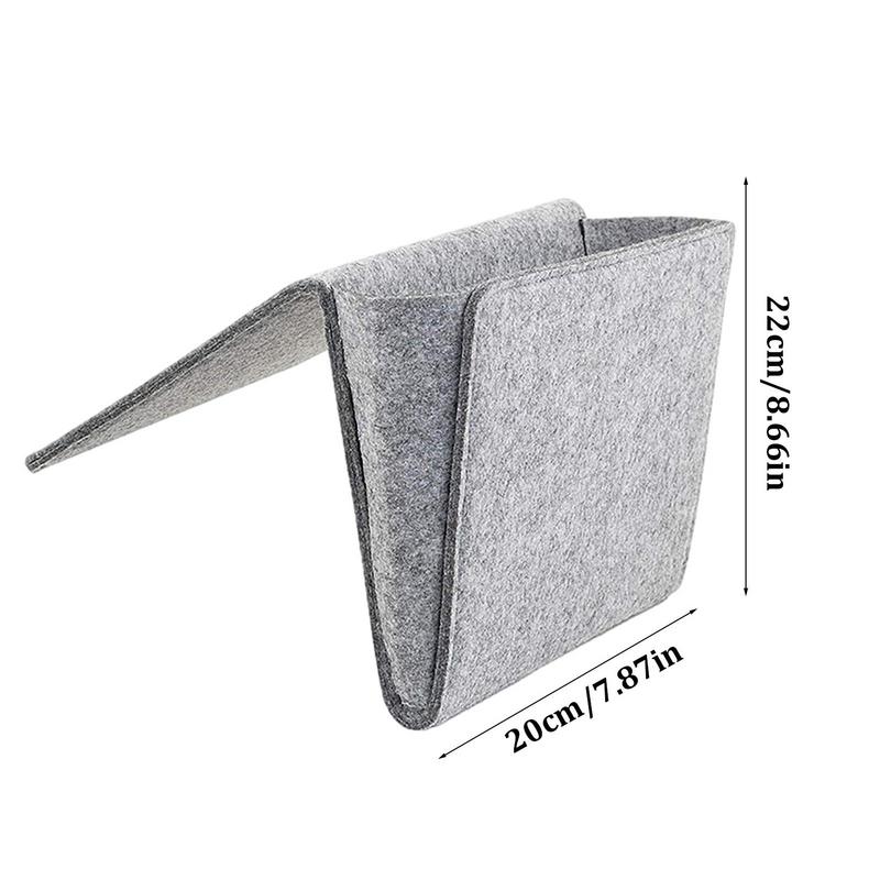 Bolsa Organizadora de Almacenamiento para Mesita de Noche de Fieltro Porta Teléfono, Libro, Revistas Bolsillos Bolsa de Almacenamiento Colgante Caja de Pañuelos para Bebé Bolsa de Bolsillo Lateral para Sofá