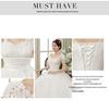 2025 Spring Plus Size Floral One-Shoulder Wedding Gown with Slimming Design