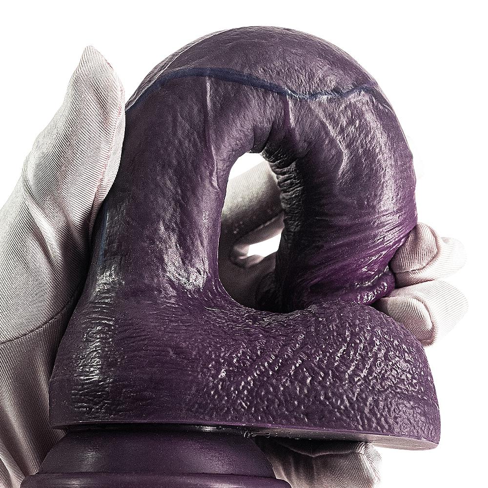 Super Size Purpureus Tyrannosaurus Künstlicher Phallus Weiblicher Dildo Flüssigsilikon Penis Weiblicher Masturbator Sexspielzeug