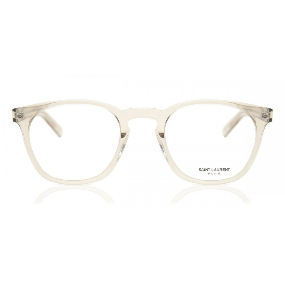 

Saint Laurent Sl 30 Slim 004 Unisex Eyeglasses Transparent Beige/49