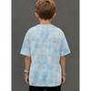 Fashionable Round Neck T-shirt for Boys and Girls. Clean Tie-dyed T-shirt Short-sleeved Fabric. Absorbs Sweat and Does Not Stuffy.