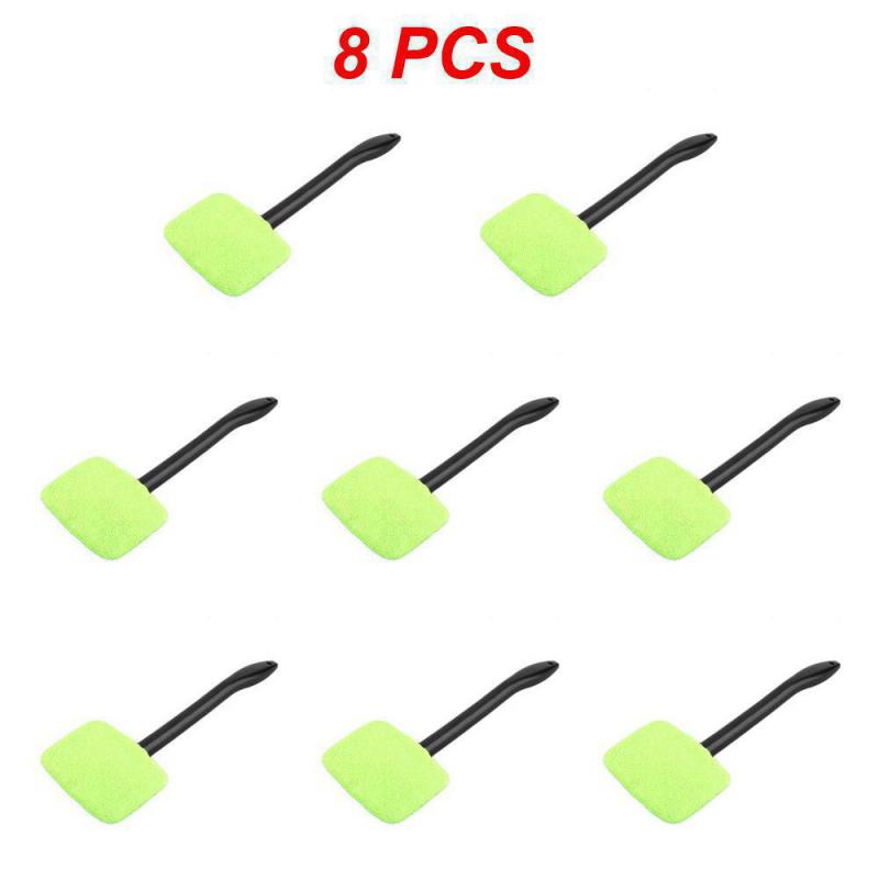 1~8PCS Windshield Cleaner Multipurpose Microfiber Wipe Car Supplies Green Windshield Easy Cleaner Tool Handheld
