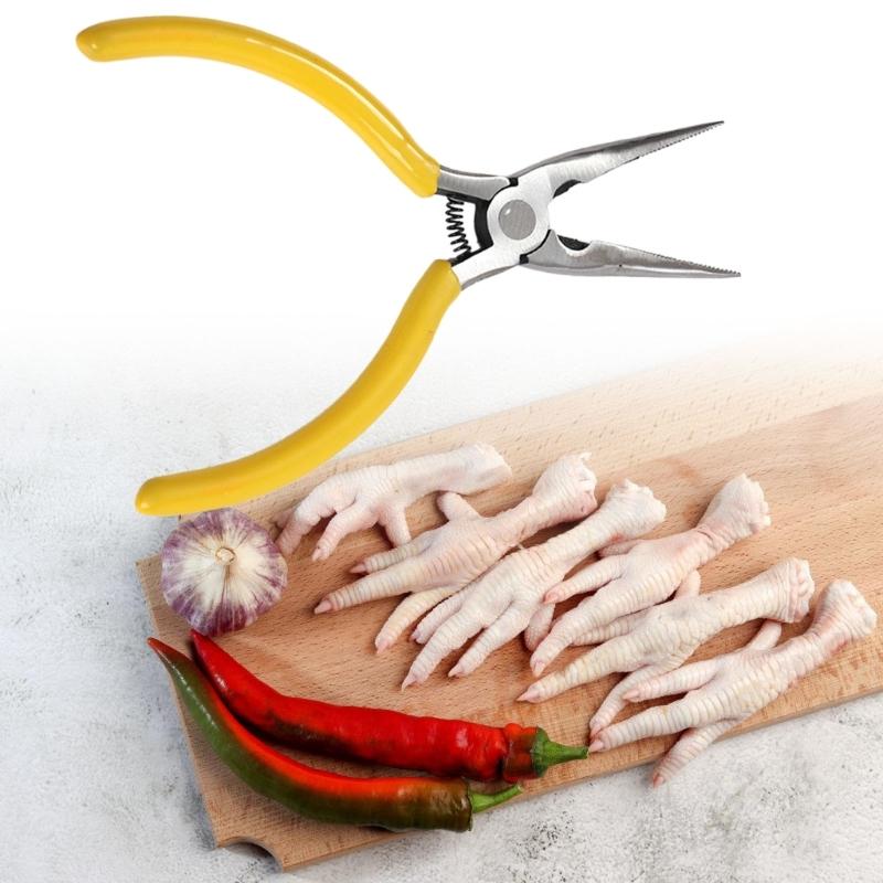 Stainless Steel Mini Poultry Bone Removal  Tool Ergonomic Grip Professional Kitchen Gadget For Chicken Feet Processing