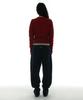 PARTIMENTO WOMEN Gradient Wide Rib Knit Crew Neck_Red