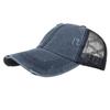Chrome Crane CB332 (Navy) Mesh Cap with Distressed Finish, Cross Street Casual Style for Men and Women